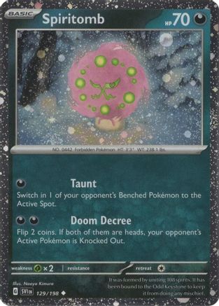 Spiritomb - 129/198 (Cosmo Holo) 129 - SV Scarlet & Violet Promo Cards Holofoil