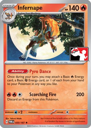 Infernape - 033/167 33 - Prize Pack Series Cards