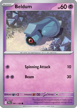 Beldum 61 - SV09 Journey Together Reverse Holofoil