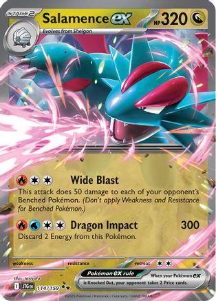 Salamence ex - 114/159 114 - SV09 Journey Together Holofoil