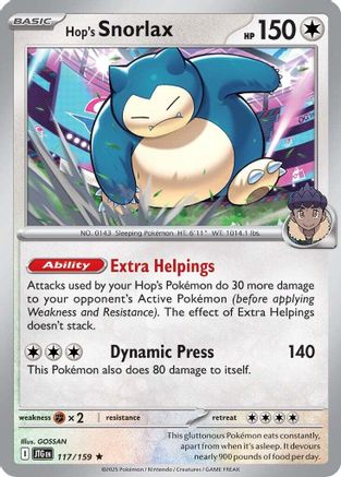 Hop's Snorlax 117 - SV09 Journey Together