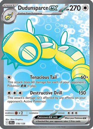 Dudunsparce ex - 178/159 178 - SV09 Journey Together Holofoil