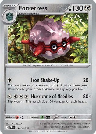 Forretress 140 - SV10 Destined Rivals Reverse Holofoil