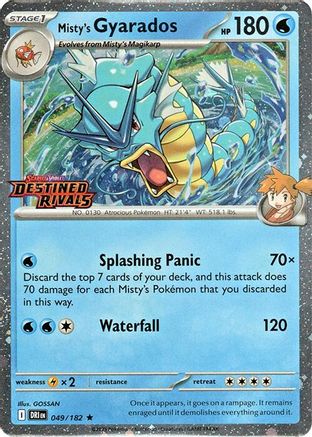 Misty's Gyarados (Destined Rivals Stamp) 49 - SV10 Destined Rivals Holofoil