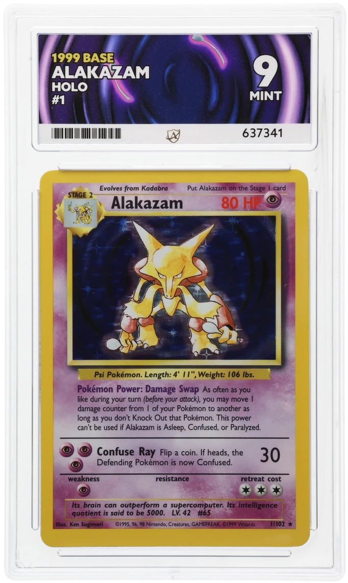 Alakazam Holo 1/102 - Ace 9 - 1999 Base
