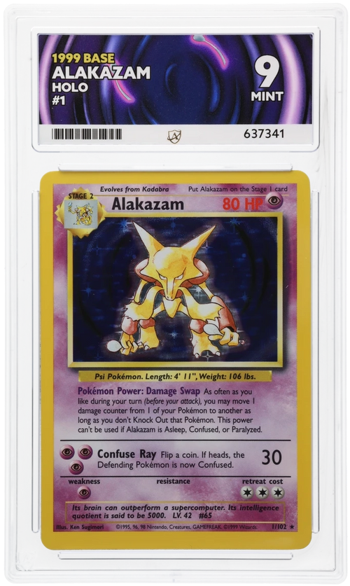 Alakazam Holo 1/102 - Ace 9 - 1999 Base