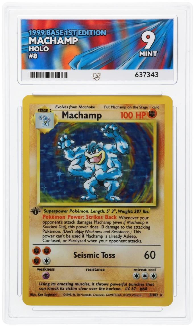 Machamp Holo 8/102 - Ace 9 - 1999 Base Set 1st Edition