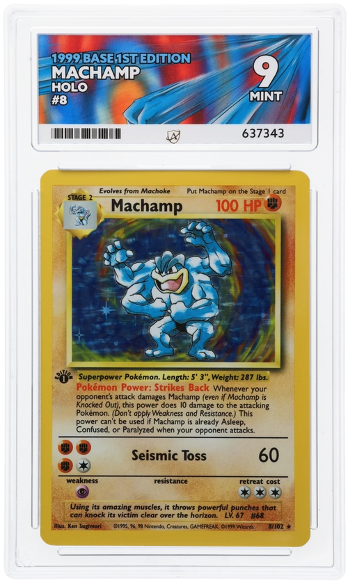 Machamp Holo 8/102 - Ace 9 - 1999 Base Set 1st Edition
