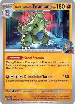 Team Rocket's Tyranitar 96 - Deck Exclusives