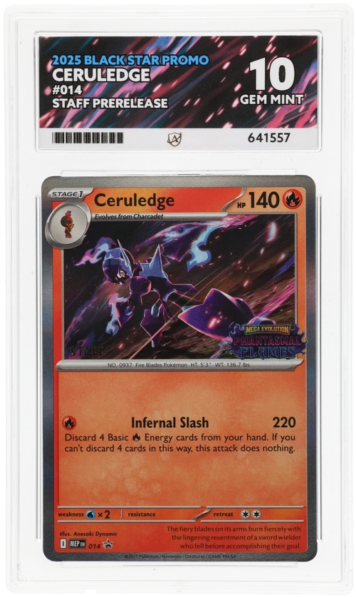 ACE 10 - Ceruledge - 014 - Black Star Promo - Staff Prerelease - Pokemon - front