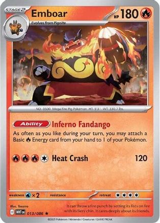 Emboar 13 - SV White Flare Holofoil