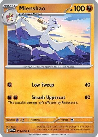 Mienshao 53 - SV White Flare Reverse Holofoil