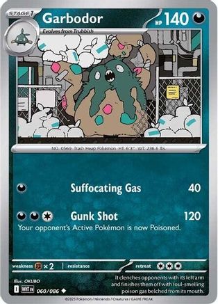 Garbodor 60 - SV White Flare Reverse Holofoil