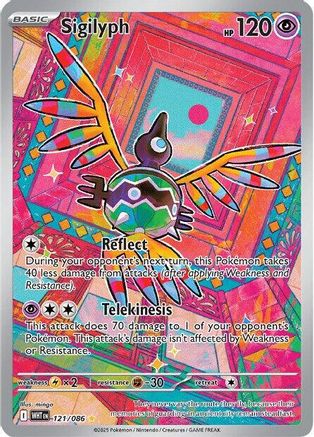 Sigilyph - 121/086 121 - SV White Flare Holofoil