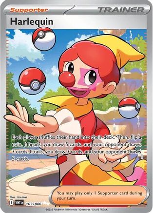 Harlequin - 163/086 163 - SV White Flare Holofoil