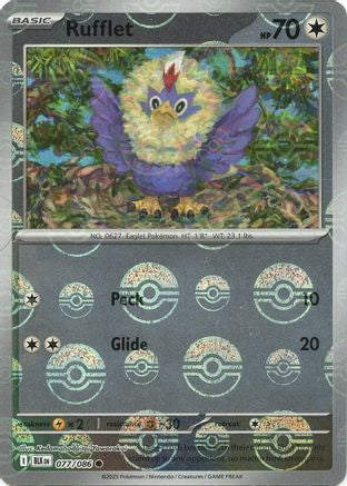 Rufflet - 076/086 (Poke Ball Pattern) 76 - SV White Flare Holofoil