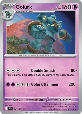 Golurk 43 - SV Black Bolt Reverse Holofoil