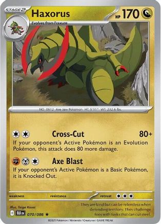 Haxorus 70 - SV Black Bolt Holofoil