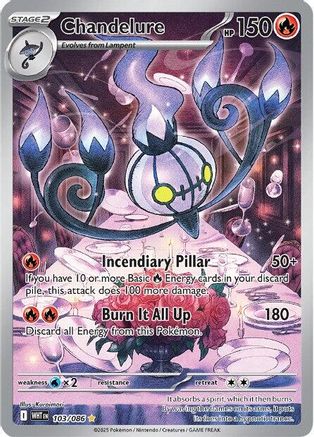 Chandelure - 103/086 103 - SV White Flare Holofoil