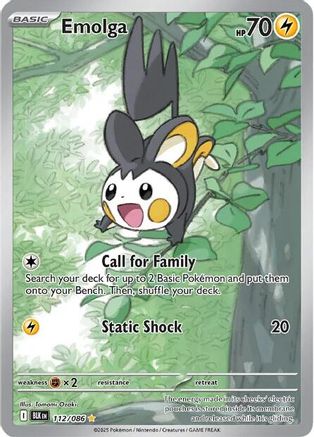 Emolga - 112/086 112 - SV Black Bolt Holofoil