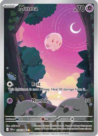 Munna - 116/086 116 - SV Black Bolt Holofoil