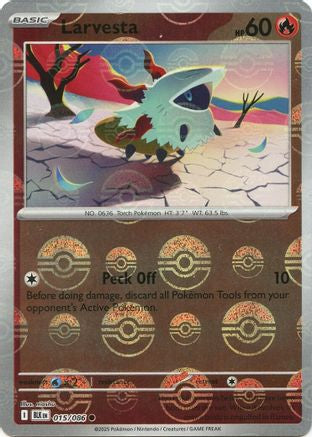 Larvesta - 018/086 (Poke Ball Pattern) 18 - SV Black Bolt Holofoil