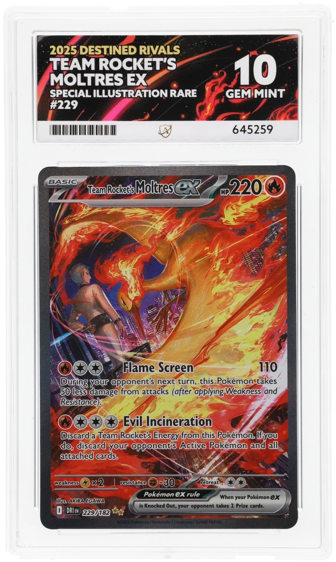 Team Rocket's Moltres EX SIR 229 - Ace 10 - 2025 Destined Rivals