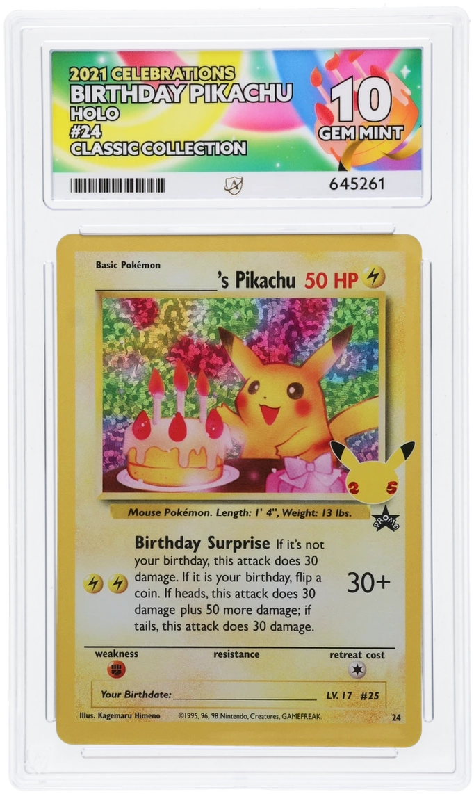 Birthday Pikachu - ACE 10   (Front)
