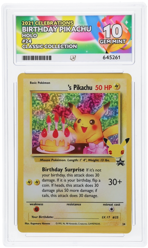 Birthday Pikachu - ACE 10   (Front)