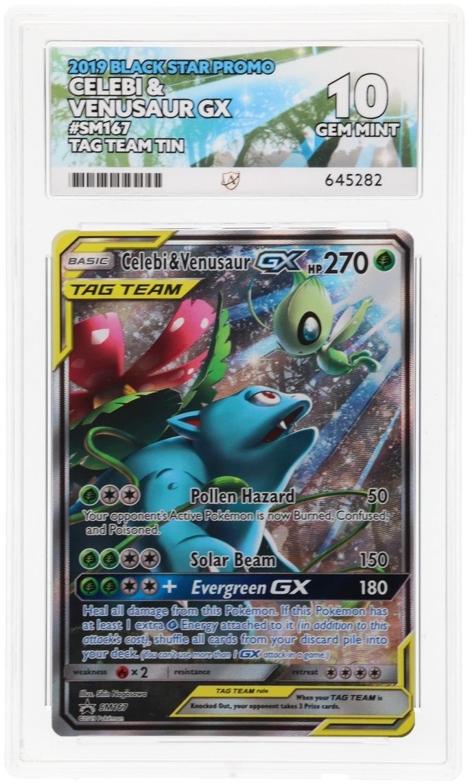 Celebi & Venusaur GX - ACE 10   (Front)