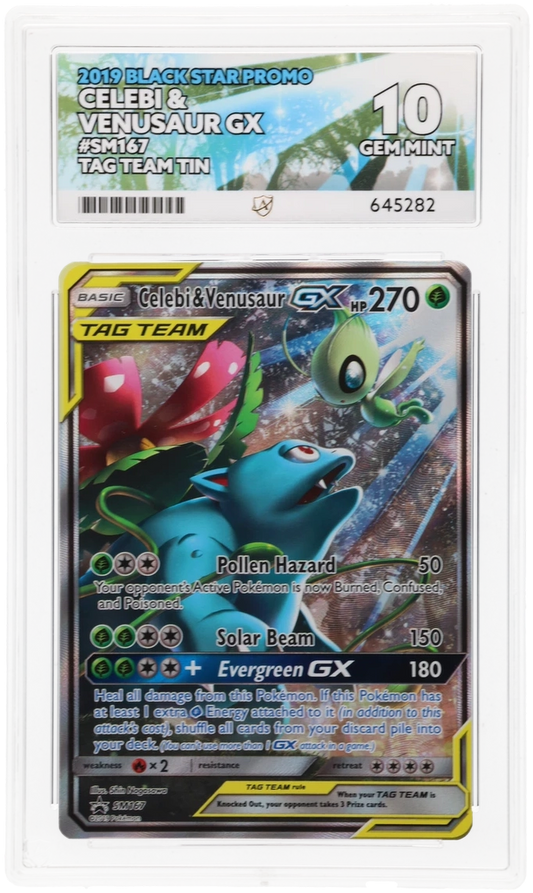 Celebi & Venusaur GX - ACE 10   (Front)
