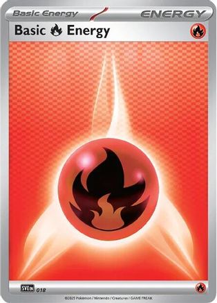 Basic Fire Energy - 018 - SVE Scarlet & Violet Energies Reverse Holofoil