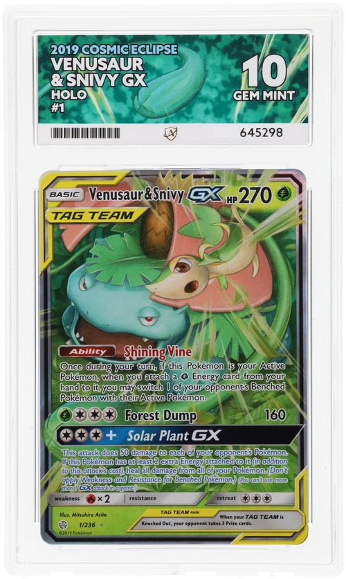 Venusaur & Snivy GX - ACE 10   (Front)