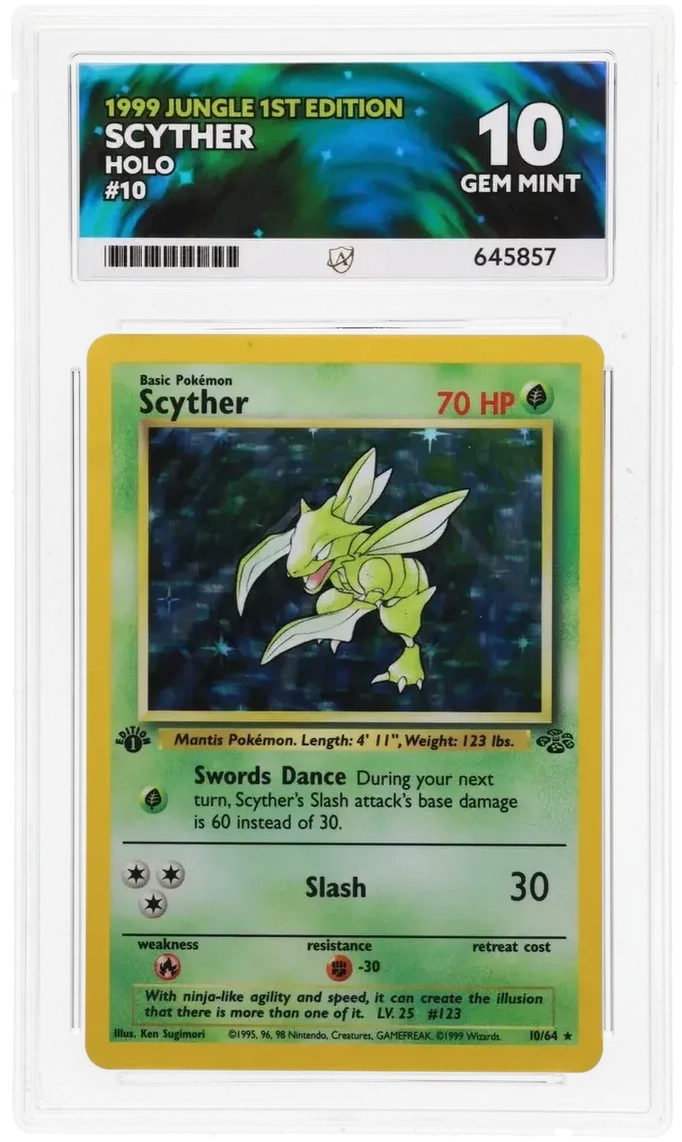 ACE 10 - Scyther - 10/64 - Jungle - 1st Edition - Pokemon - front