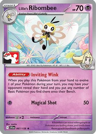 Lillie's Ribombee - 067/159 67 - Prize Pack Series Cards