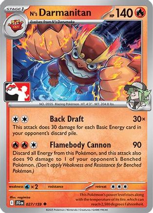 N's Darmanitan - 027/159 27 - Prize Pack Series Cards Holofoil