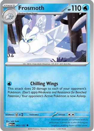 Frosmoth 43 - ME01 Mega Evolution Reverse Holofoil