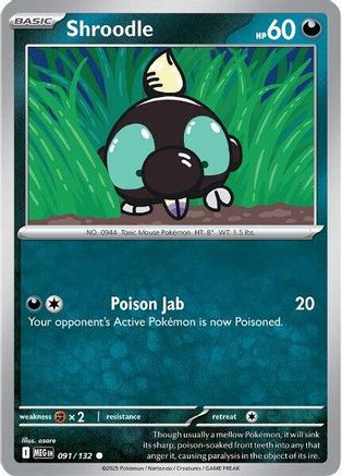 Shroodle - 091/132 91 - ME01 Mega Evolution