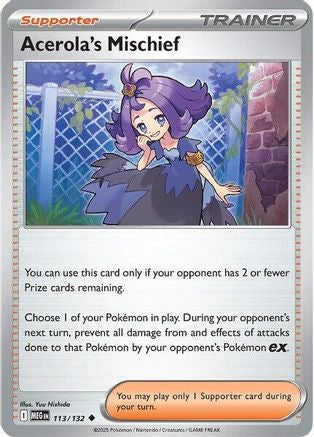 Acerola's Mischief - 113/132 113 - ME01 Mega Evolution Reverse Holofoil