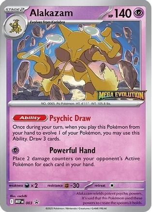 Alakazam - 003 3 - ME Mega Evolution Promo
