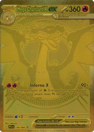 Mega Charizard X ex - 130/094 130 - ME02 Phantasmal Flames Holofoil
