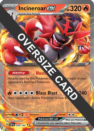 Incineroar ex - 034/162 34 - Jumbo Cards Holofoil
