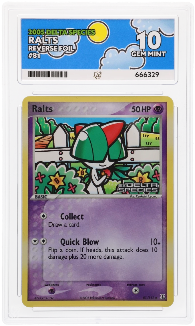 ACE 10 - Ralts - 81/113 - Delta Species - Pokemon - front