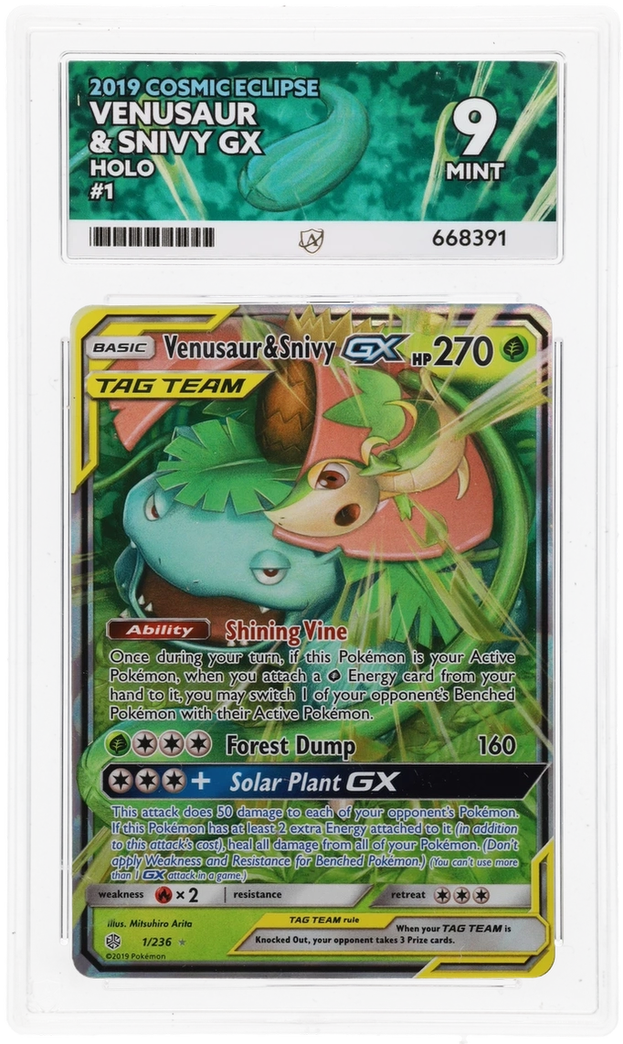 Venusaur & Snivy GX - ACE 9   (Front)