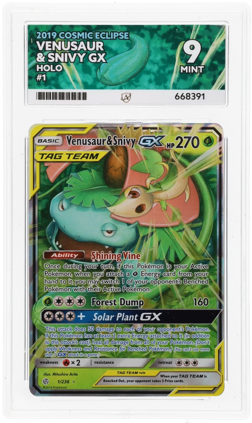 Venusaur & Snivy GX - ACE 9   (Front)