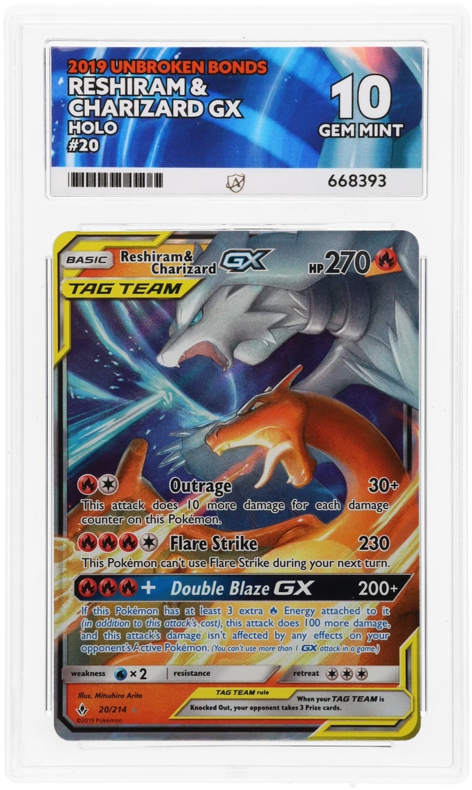 Reshiram & Charizard GX - ACE 10   (Front)