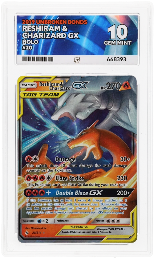 Reshiram & Charizard GX - ACE 10   (Front)