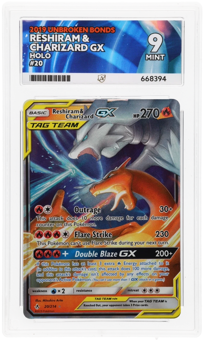 Reshiram & Charizard GX - ACE 9   (Front)