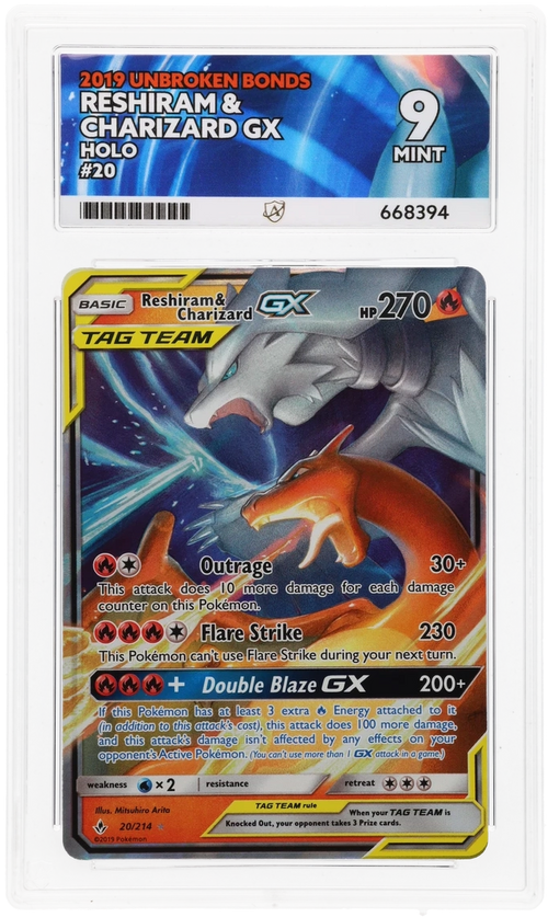 Reshiram & Charizard GX - ACE 9   (Front)