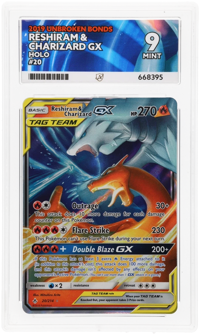 Reshiram & Charizard GX - ACE 9   (Front)